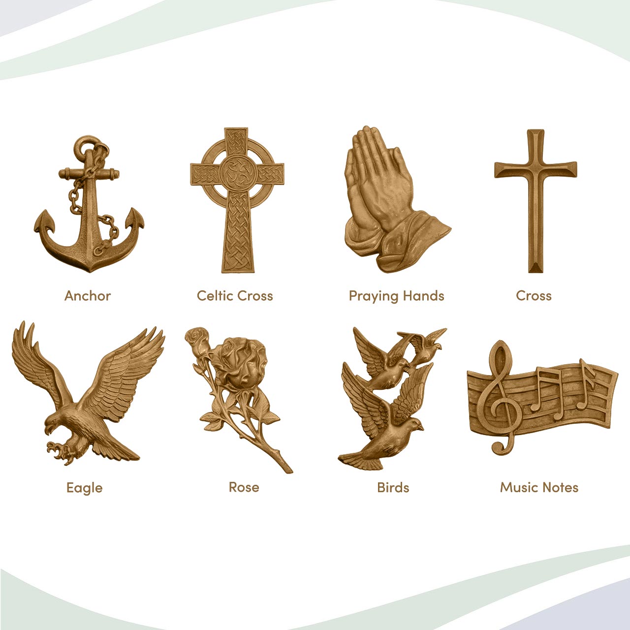 Metal Appliques - Bronze Finish